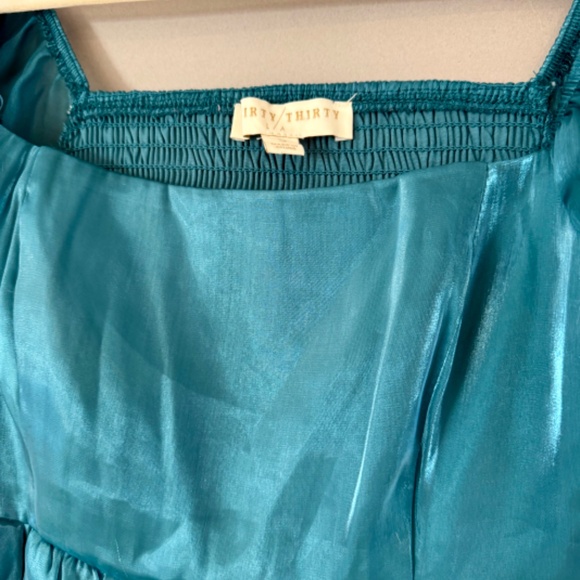 Thirty Thirty Sheen Sheer Puff Long Sleeve Mini Dress Small - Picture 4 of 5